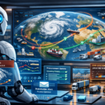 Agentic AI system autonomously rerouting global supply chains based on real-time weather data and logistics insights