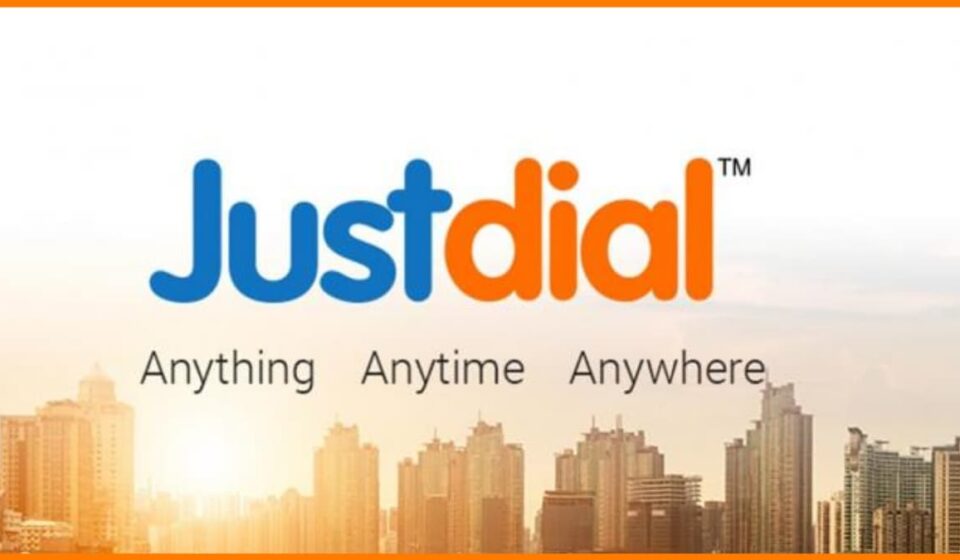 Justdial 2026 dashboard showing local business listings and search results in India
