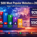 Top 500 most popular websites in 2026 ranked by global traffic and authority data