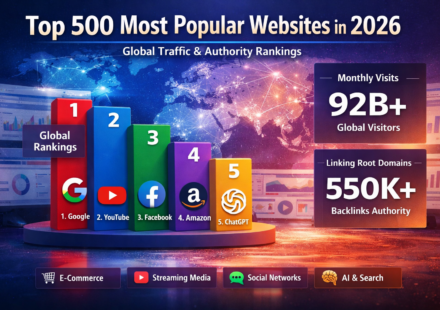 Top 500 most popular websites in 2026 ranked by global traffic and authority data